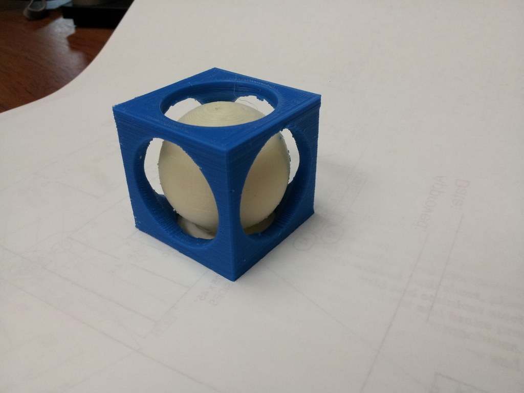 立方体里有个球 by yankee 3D打印模型
