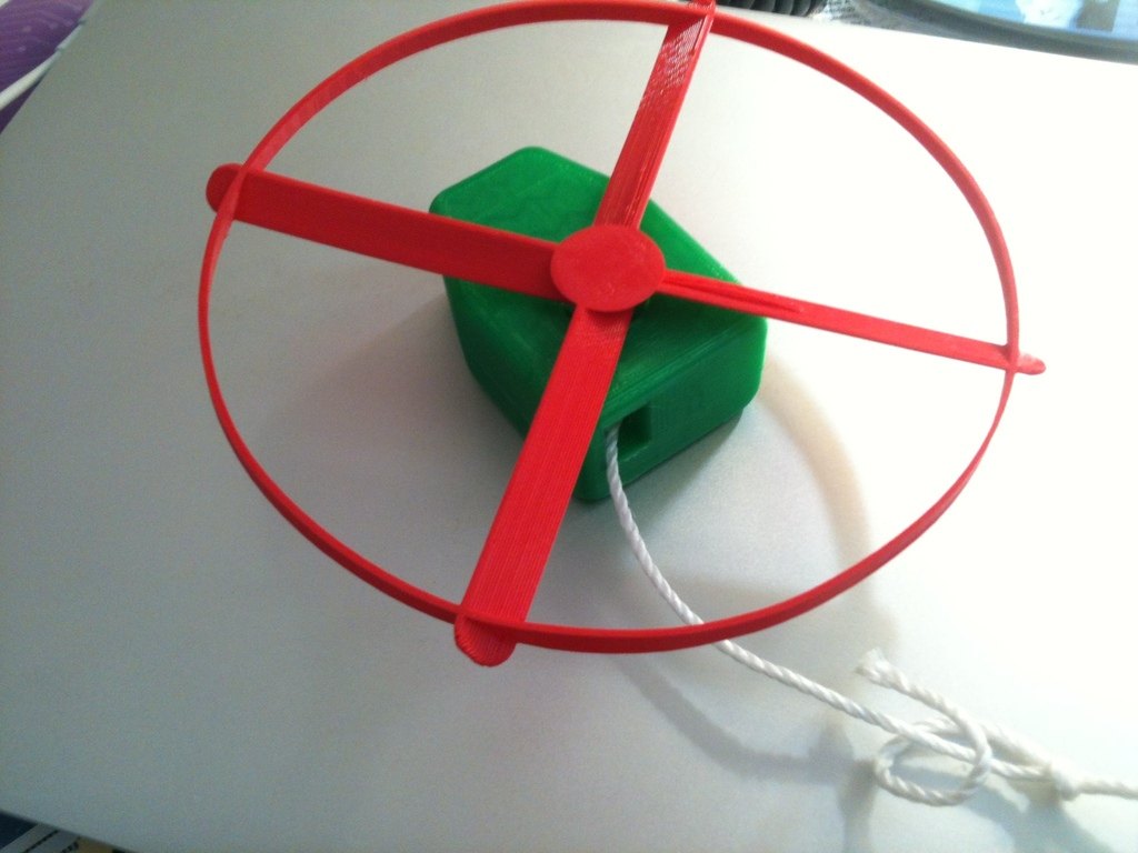 绕绳驱动的螺旋桨玩具 by No做nodie 3D打印模型