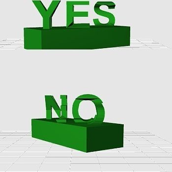 透视错觉Yes&No by 勇敢的心 3D打印模型