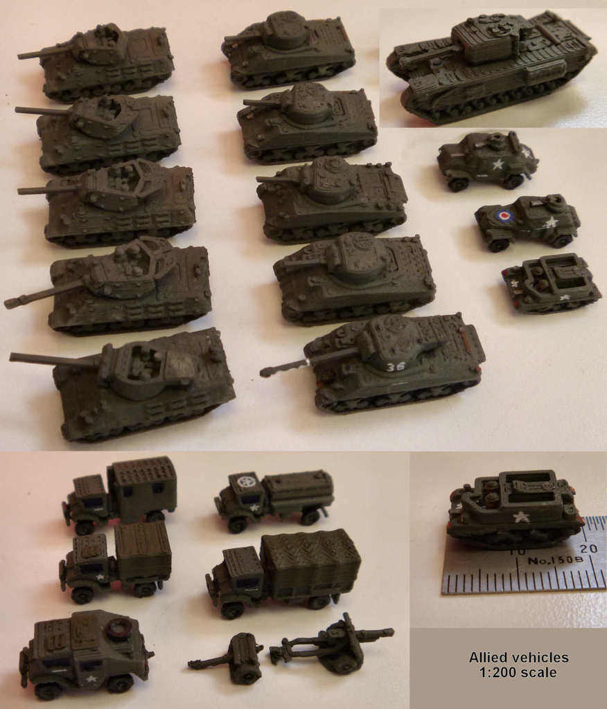 1:200二战坦克和军车（第一弹） by 囧里个囧 3D打印模型