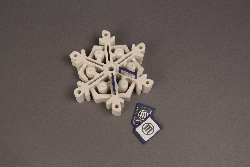 雪花形状的SD卡收纳盒 by sunaxe 3D打印模型