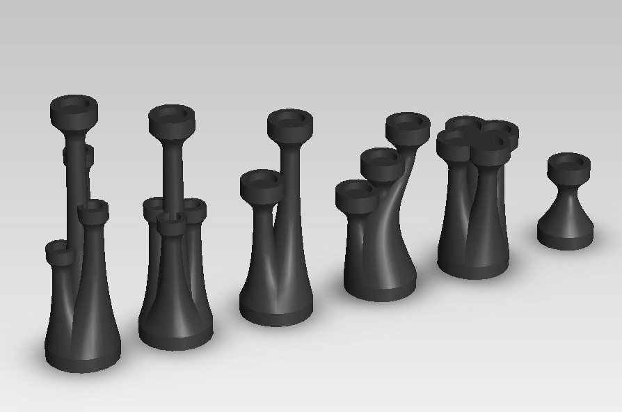 炮楼主题的国际象棋 by 今天是个好日子 3D打印模型