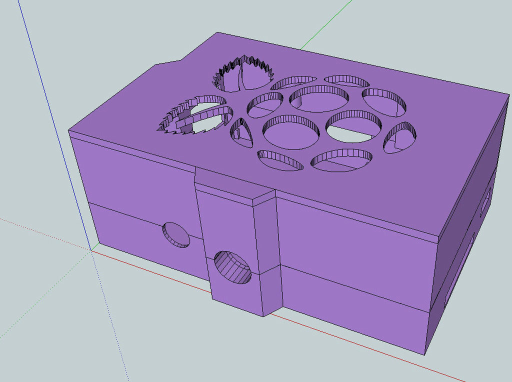 带风扇的树莓派盒子 by PLA是什么 3D打印模型