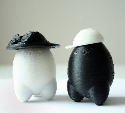 戴帽子的盐和胡椒罐 by 我无所谓 3D打印模型