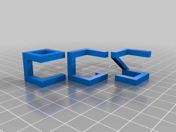 视错觉艺术：字母EGS by 婶婶的脑海里 3D打印模型