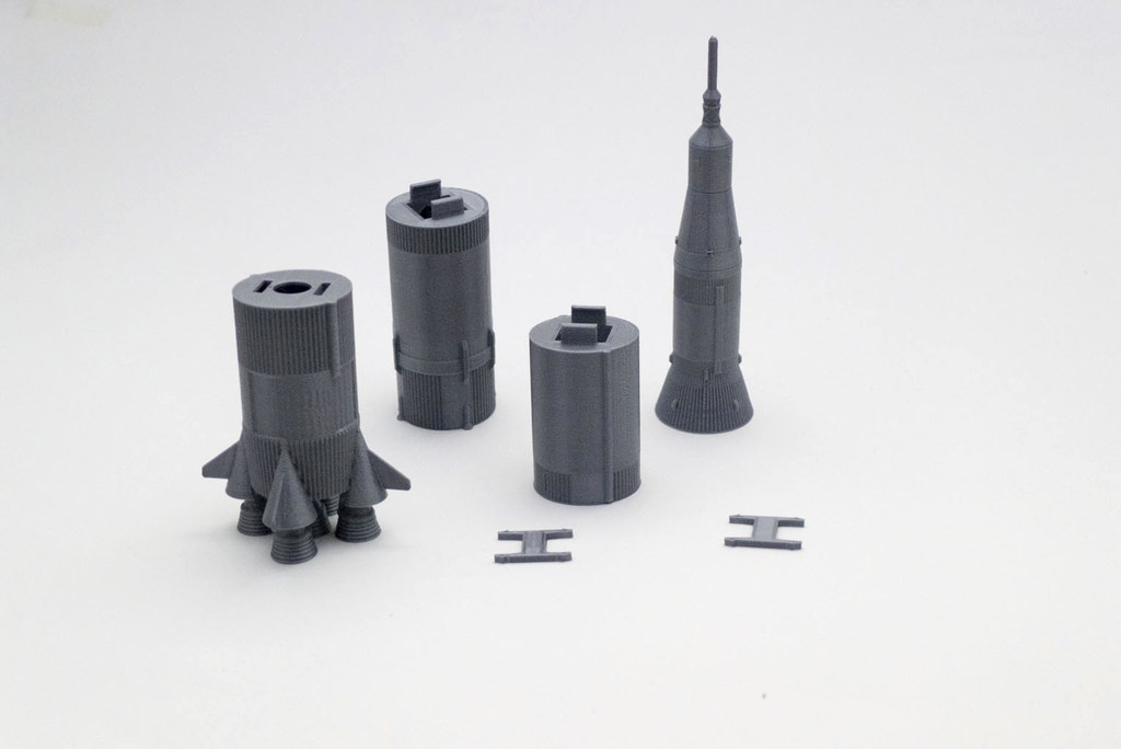 组合式的土星五号运载火箭模型 by 勇敢的心 3D打印模型