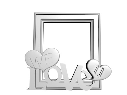 WE LOVE U—相框 by 太阳以东 3D打印模型