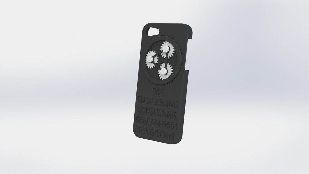 能转动的Iphone 5齿轮手机壳 by lishuang 3D打印模型