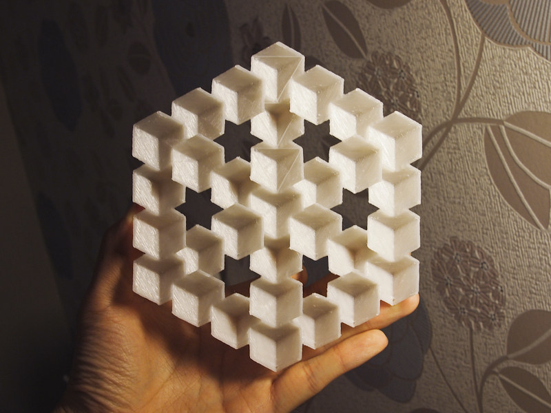 幻觉的艺术：是方块儿还是三角形？ by 三个牛叫什么 3D打印模型