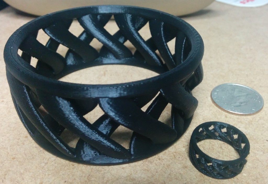 艺术手镯（缩小可作为戒指） by 大黄易 3D打印模型