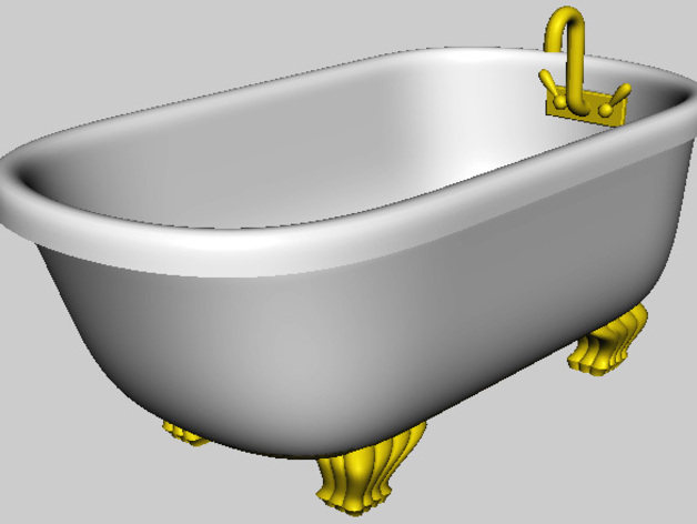 芭比娃娃的浴缸 by 勇敢的心 3D打印模型