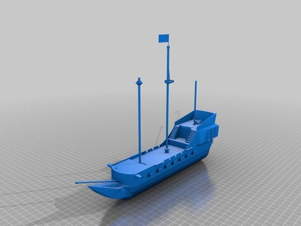 中世纪战船模型 by 婶婶的脑海里 3D打印模型