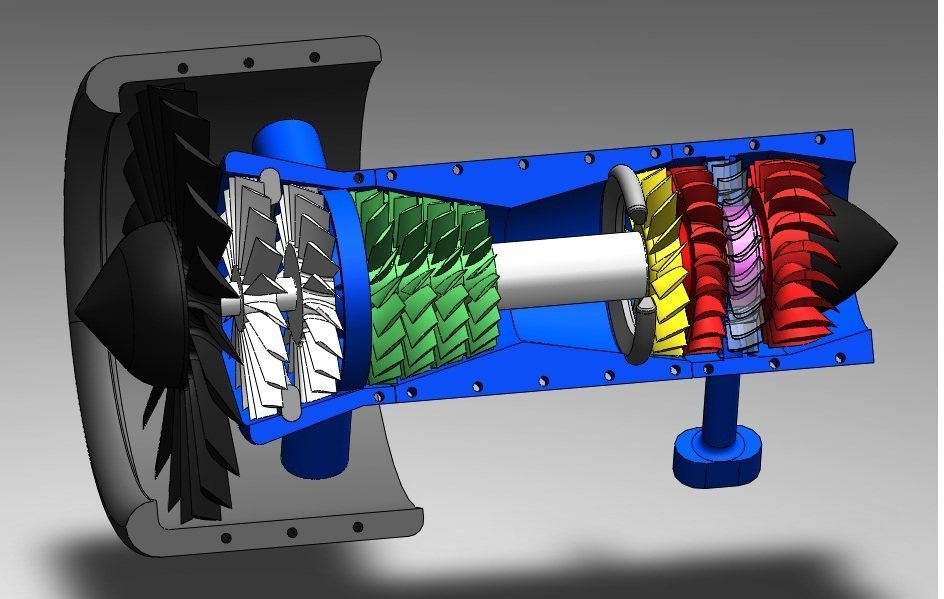 喷气发动机模型 by 魔猴网 3D打印模型