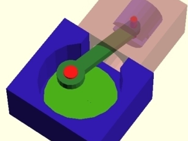 活塞气缸发动机模型 by 高度保温杯 3D打印模型