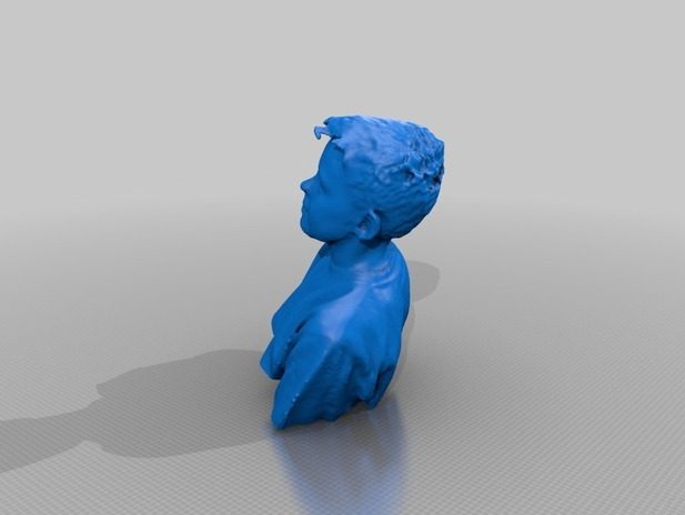 3D扫描的男孩胸像 by 油麦菜 3D打印模型