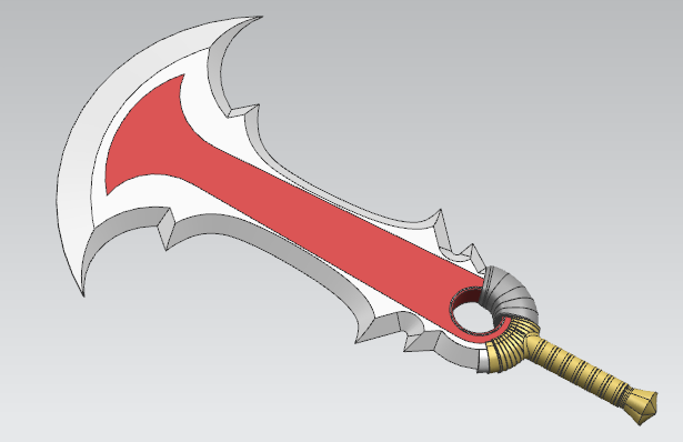 乌达斯忒朗，巨人双刃剑 by All pick 3D打印模型
