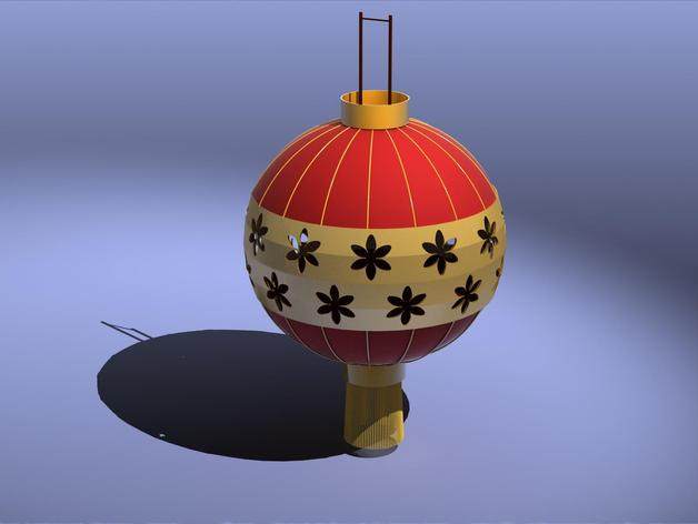 中式圆灯笼 by 囧里个囧 3D打印模型