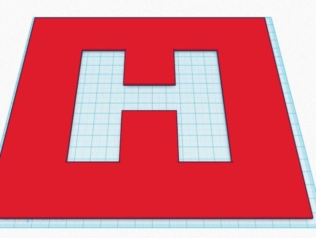 含有字母H的标志牌 by 天上掉下个林妹妹 3D打印模型