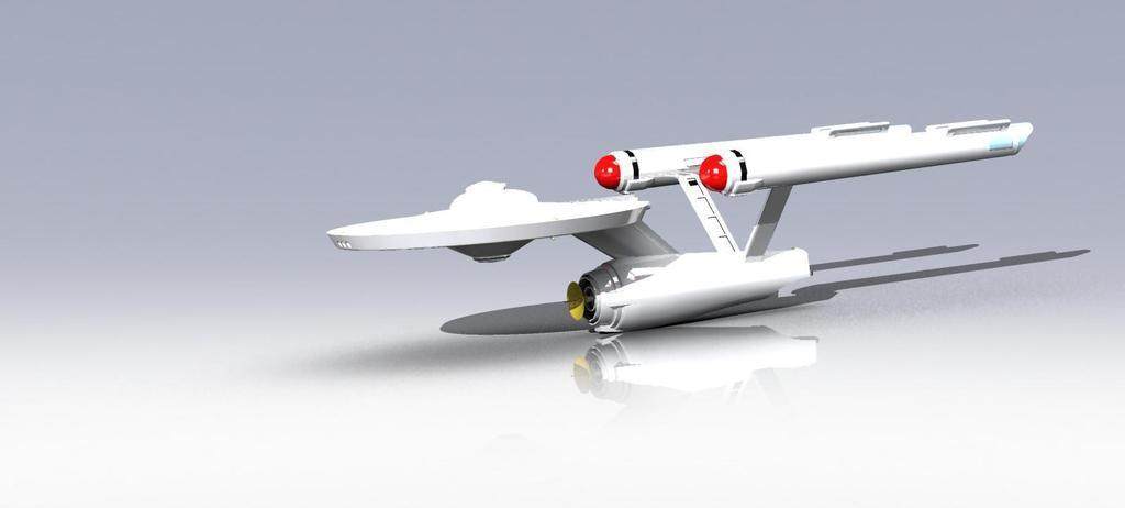 《星际迷航》里的企业号宇宙飞船 by ok之神 3D打印模型