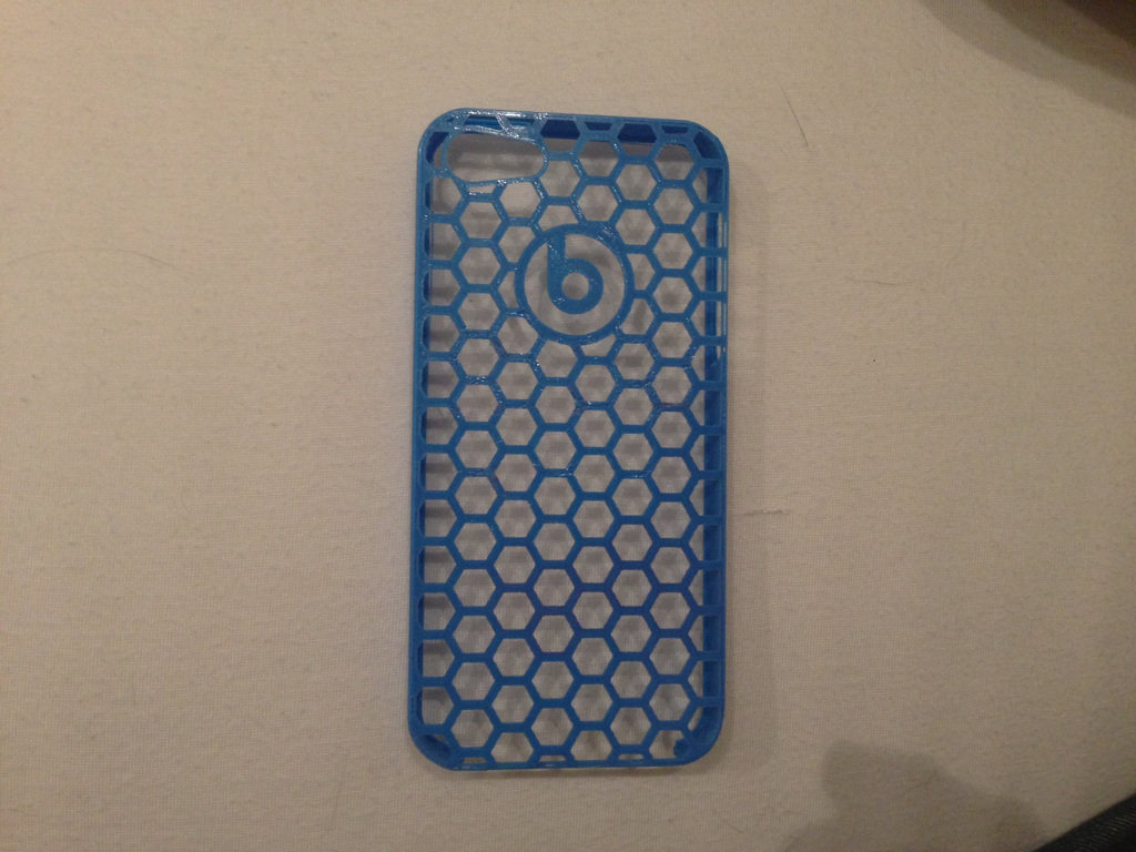 蜂窝状的iPhone 5手机壳 by 双喷头 3D打印模型