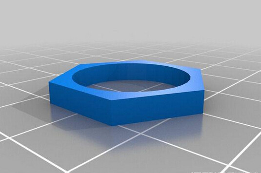 六边形戒指 by 太阳以东 3D打印模型