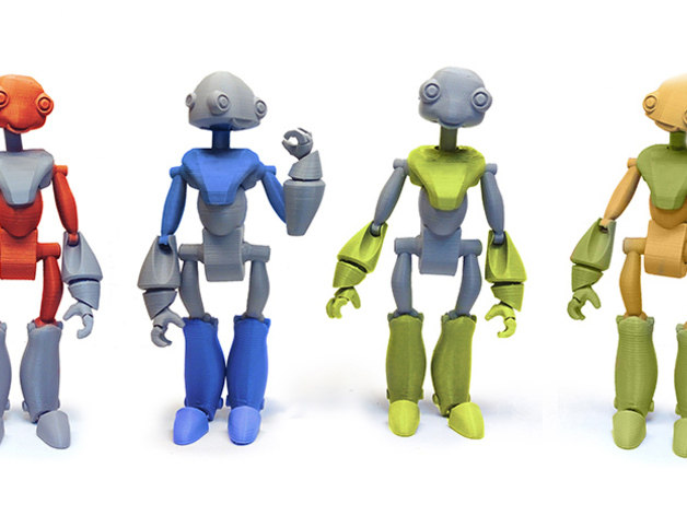 喜欢抱手机的活动玩偶BeQui by GeeKee 3D打印模型