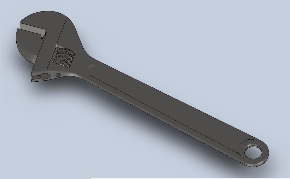 可调节的扳手 by 高度保温杯 3D打印模型