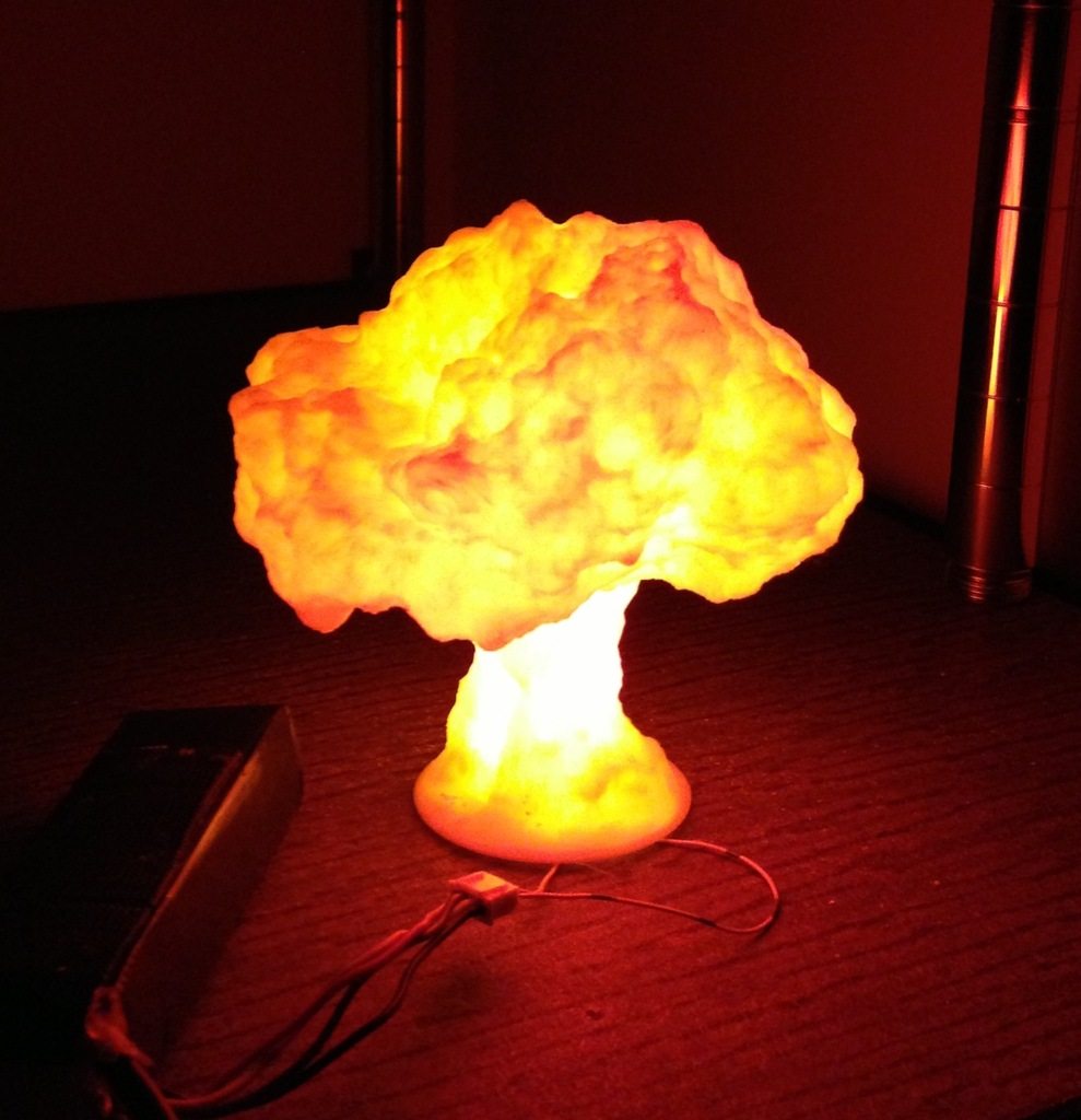 蘑菇云状台灯 by 摆渡人 3D打印模型