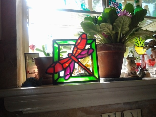 蜻蜓彩绘玻璃 by 我无所谓 3D打印模型