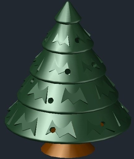 闪烁的圣诞树 by 刷卡时为零 3D打印模型