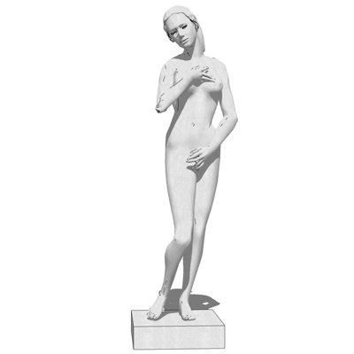 现代人物雕塑su模型