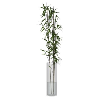 现代竹子花瓶su模型