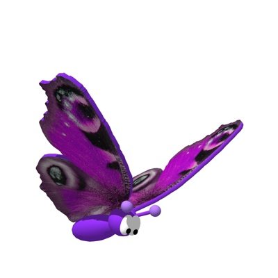 现代紫色蝴蝶su模型