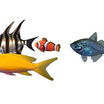 现代热带鱼su模型