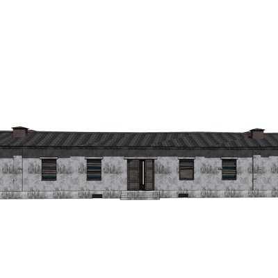 中式房屋外观su模型