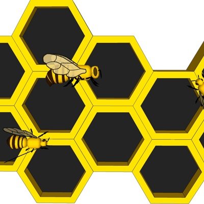 现代蜂巢蜜蜂su模型
