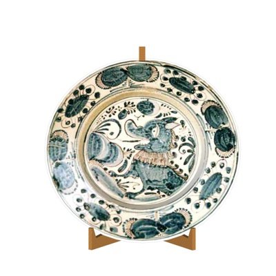 中式彩绘瓷盘摆件su模型