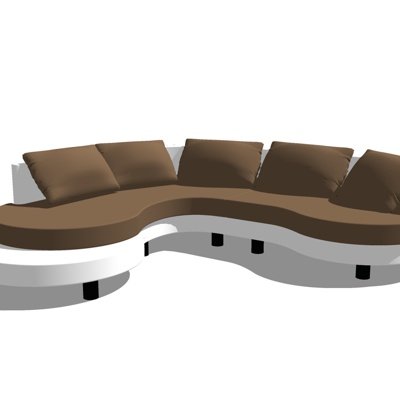 现代布艺异形沙发su模型