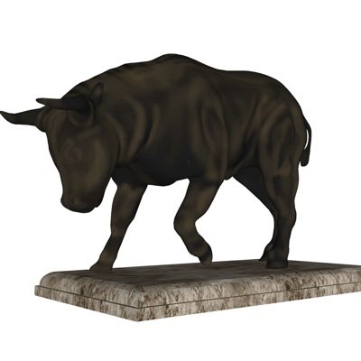 现代公牛雕塑su模型