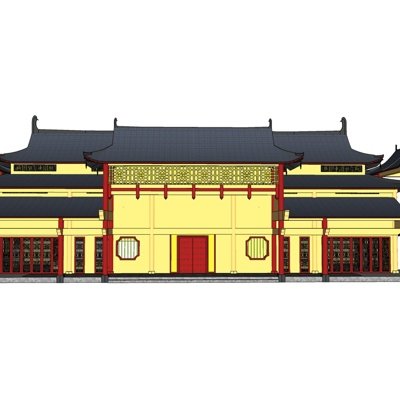 中式古建房屋su模型