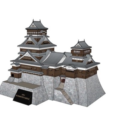日式寺庙外观su模型