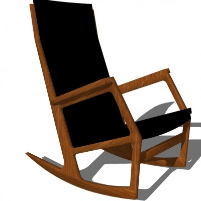 现代摇椅休闲椅su模型