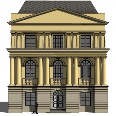 欧式古典住宅su模型