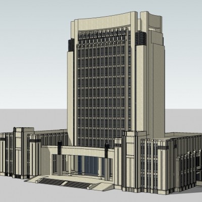 新古典办公楼su模型