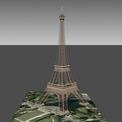 法式埃菲尔铁塔su模型