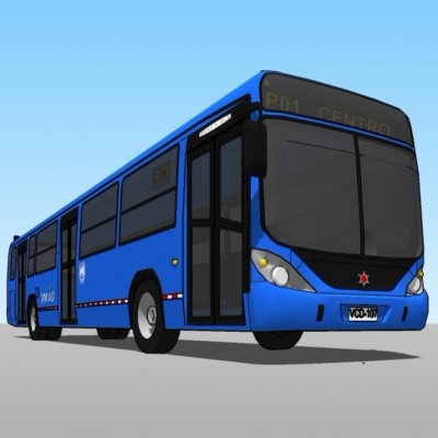 现代巴士客车su模型
