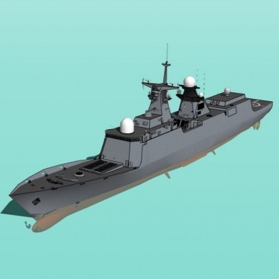现代护卫舰su模型