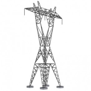 现代高压电塔su模型
