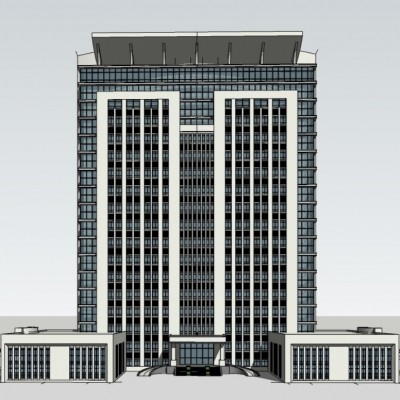 现代办公楼su模型
