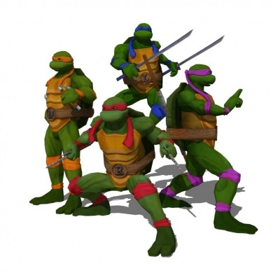 现代忍者神龟su模型
